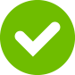White tick in green circle icon