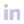 Linkedin logo in block colour