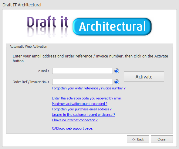 Draft it Architectural automatic web activation image