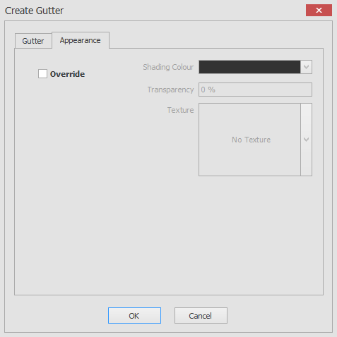 Craete gutter appearance