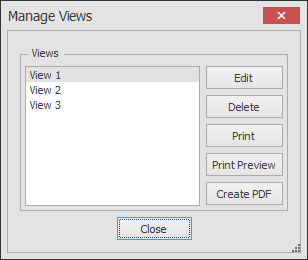 Manage Views dialog box