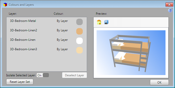 Cadlogic AEC Easyblock screen showing a bunk bed