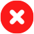 White cross in red circle icon