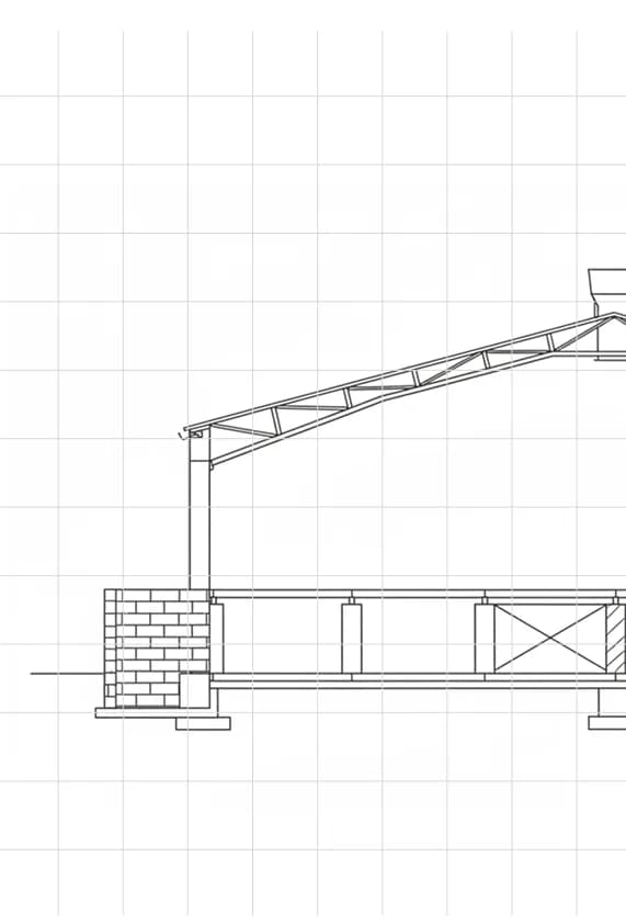 2D technical drawing created in Draft It Free CAD software