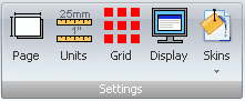 Application settings ribbon example image