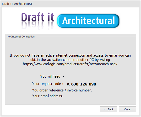 Draft it Architectural no internet connection example image