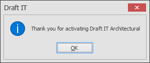 Thank you for activating draft it Architectural example image