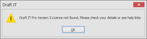Draft it Pro licence not found example image