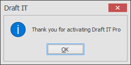 Thank you for activating draft it pro example image