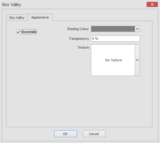 Create box valley appearance checked
