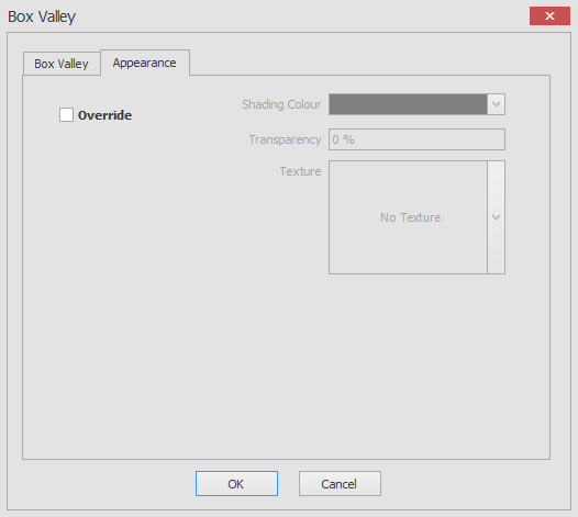 Create box valley appearance