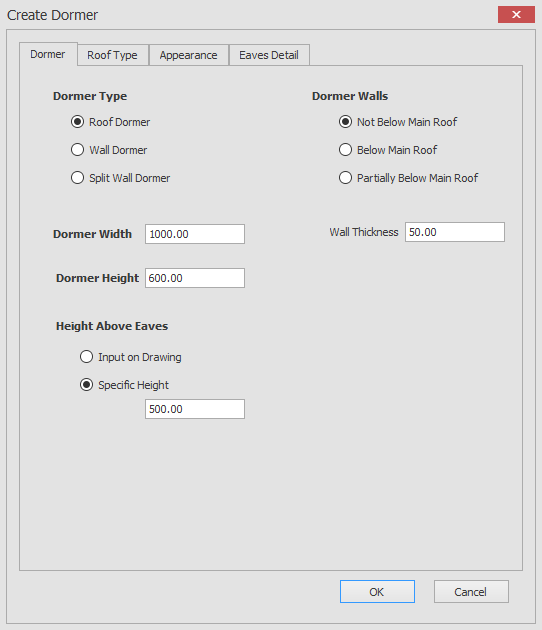 Create dormer drawing tool