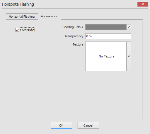 Create horizontal flashing appearance checked