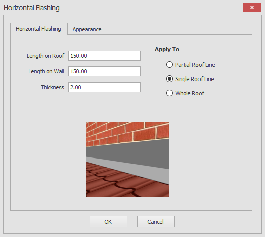 Create horizontal flashing