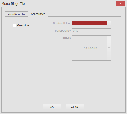 Craete mono ridge tile appearance