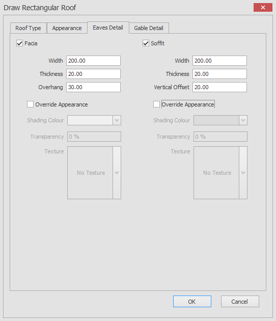 Create roof from rectangle eaves detail