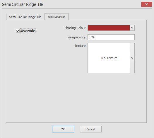 Craete bay window roof appearance checked dialog