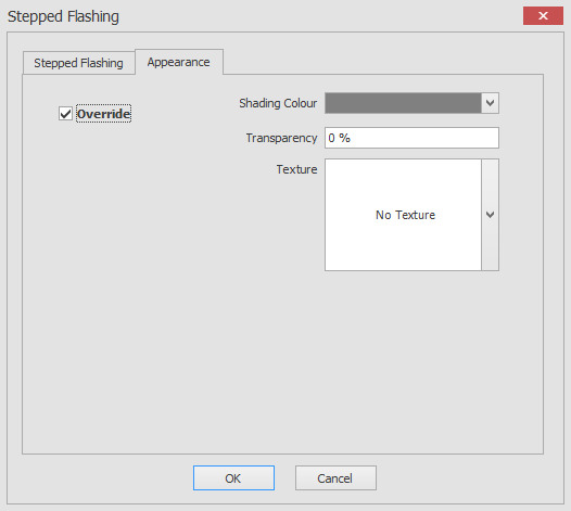 Craete bay window roof appearance checked dialog