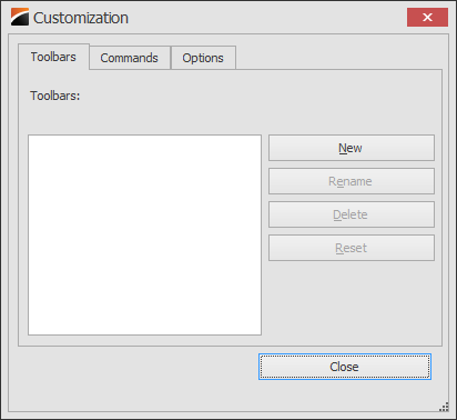 Customise toolbar example one