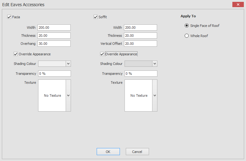 Edit facias and eaves soffits appearance