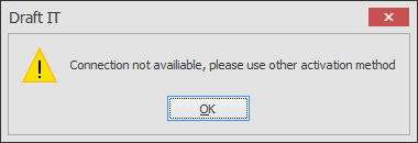 No internet connection choose another activation method example image
