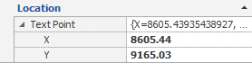 properties explorer co-ordinates