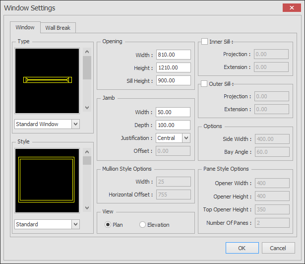 first window settings