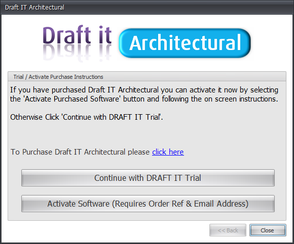 Draft it Architectural continue or activate example image