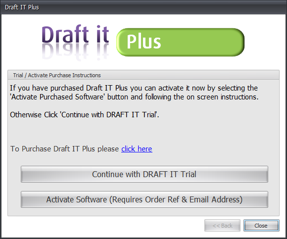 Draft it Plus continue or activate example image