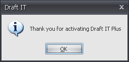 Thank you for activating draft it plus example image