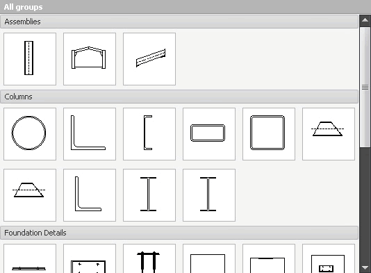 Architectural Symbols dialog box example