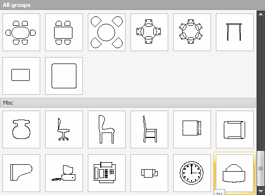 symbol drop down menu