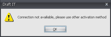 No internet connection choose another activation method example image