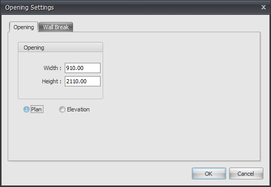 Opening settings