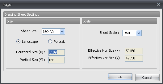 Page dialog box