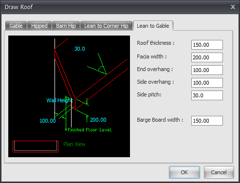 Roof lean to gable