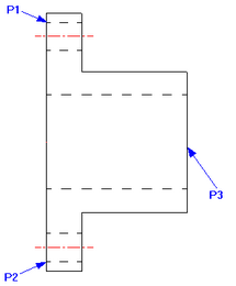 hole elevation centre lines
