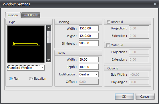 Window settings